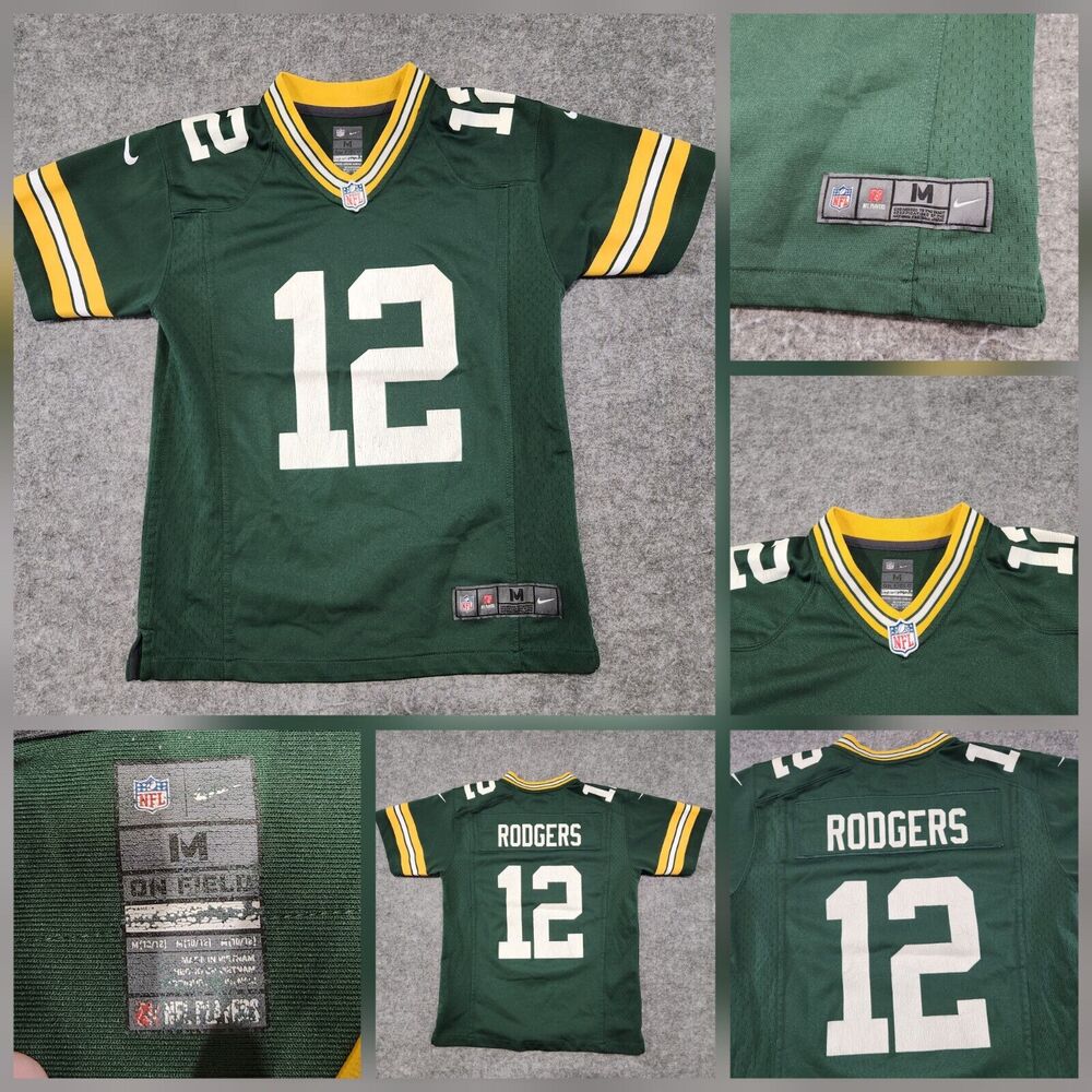 Aaron Rodgers Green Bay Packers NIKE Boys Youth Medium 10/12 NFL Football Jersey